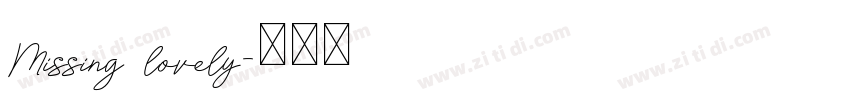 Missing lovely字体转换